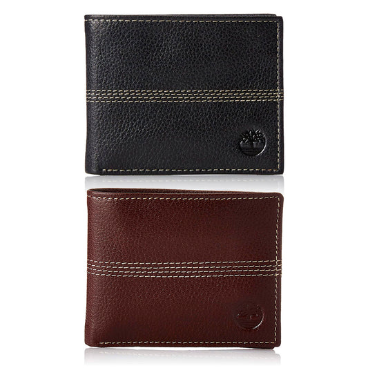 Timberland Men's Wallet Sportz Quad Leather Passcase Bifold Billfold D08389