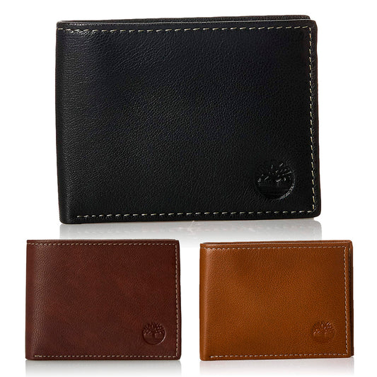 Timberland Men's Wallet Leather 3 Card 2 Pocket Slim Fold Billfold D10222