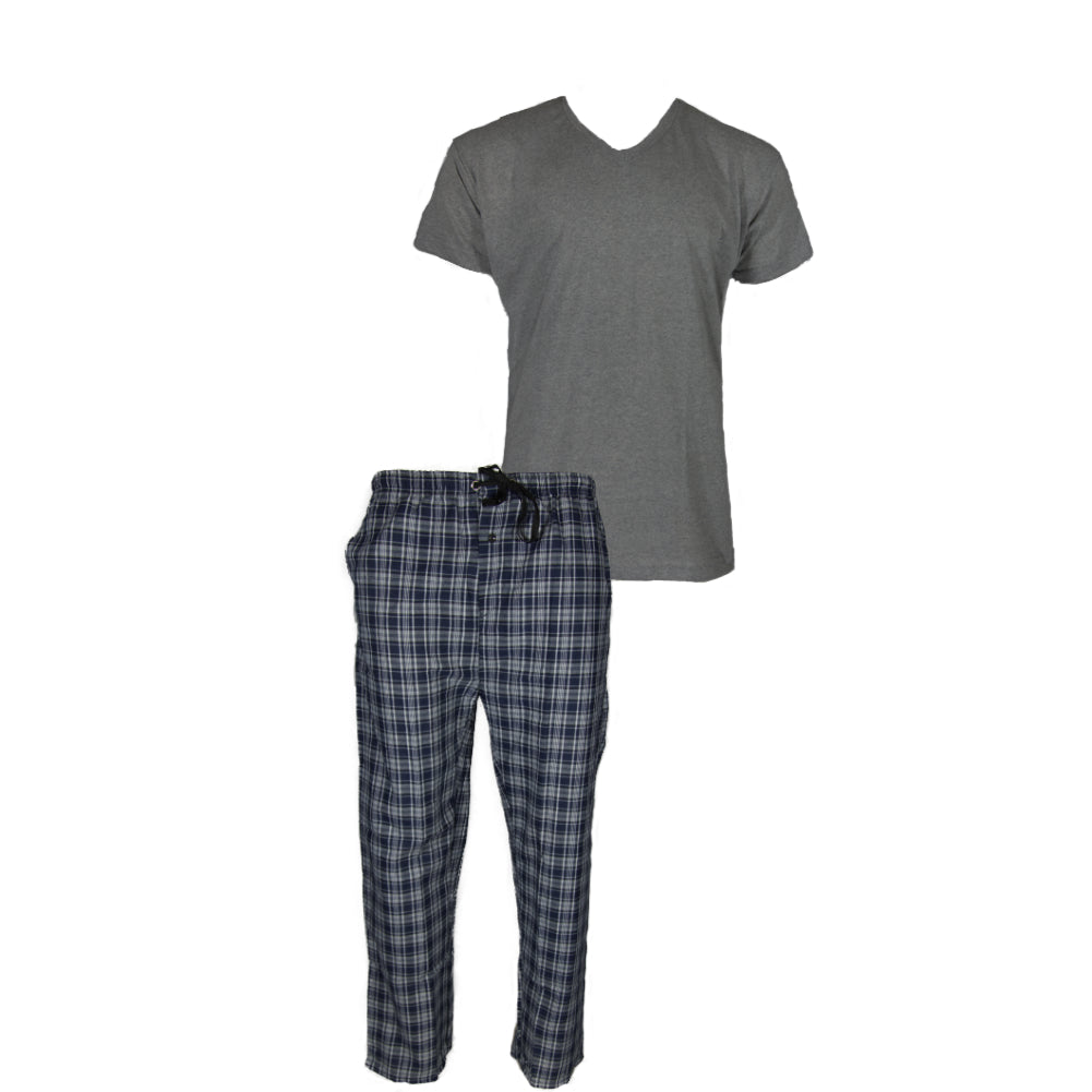 Navy Check Grey