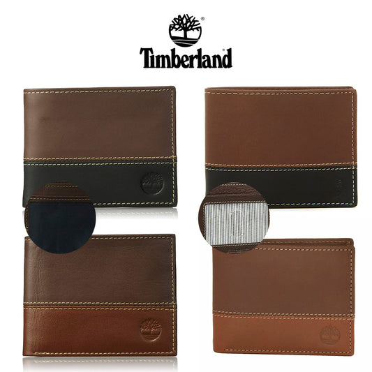 Timberland Men's D67001 Leather Two Tone Billfold Commuter Wallet