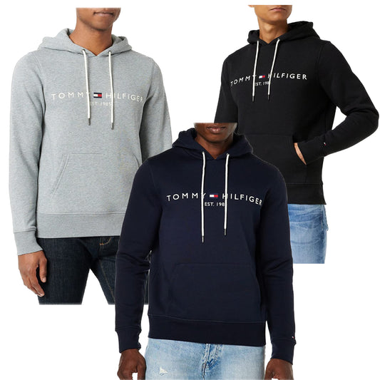Tommy Hilfiger Men's Hoodie Long Sleeve Fleece Lined Pullover Hooded Sweatshirt