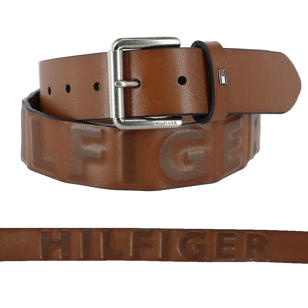 Tommy Hilfiger Men's 11TL02X226 28mm Premium Embossed Logo Belt