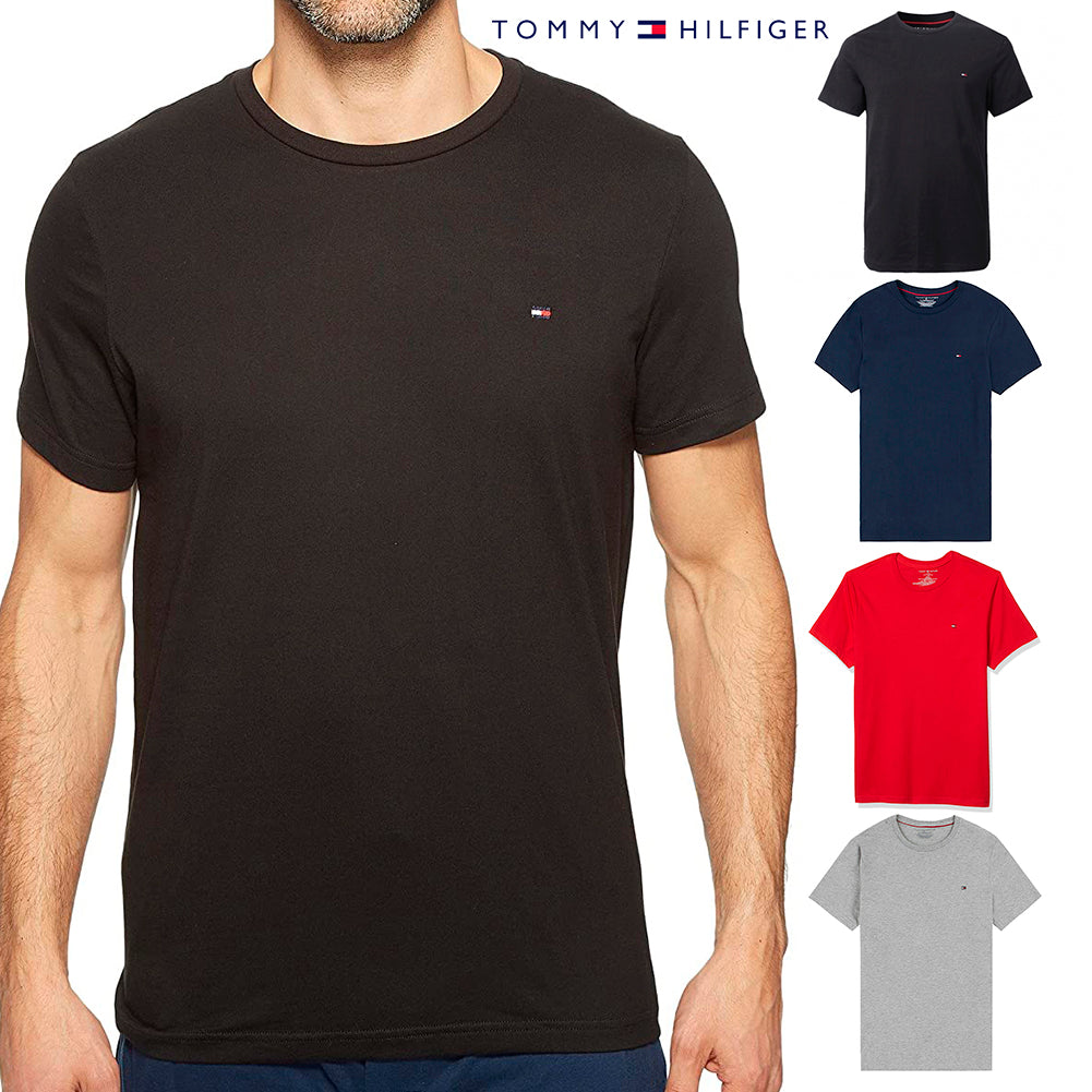 Tommy Hilfiger Men's T-Shirt Short Sleeve Flag Cotton Crew Neck Tee 09T3139