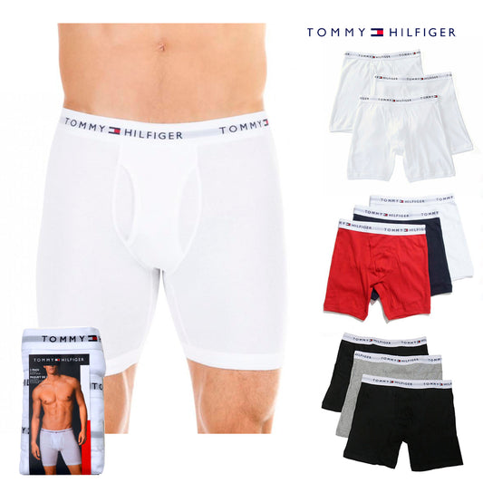 Tommy Hilfiger Men's Boxers 3 Pack Basic Cotton Tagless Boxer Brief 09TE001