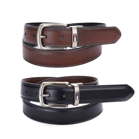 Tommy Hilfiger Men's 11TL08X014 Premium Reversible Leather Belt