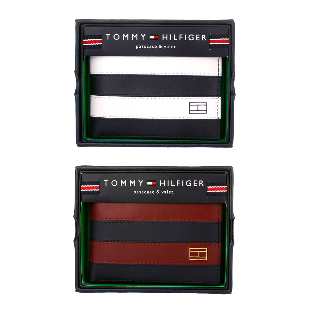 Tommy Hilfiger Men's 31TL22X040 Leather Flip ID Passcase Billfold Wallet