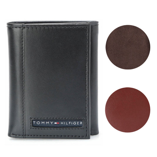 Tommy Hilfiger Men's 31TL11X033 Leather Credit Card ID Trifold Wallet
