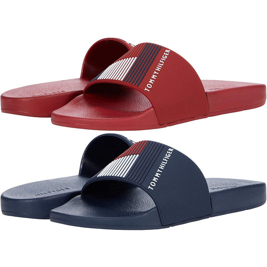 Tommy Hilfiger Men's Slide Designer Flag Logo Slippers Ednor Casual Sandals