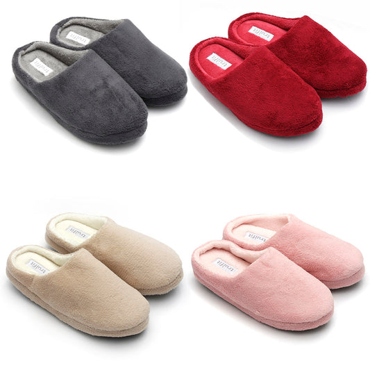 Womens Slippers Slip On Cozy Indoor Bedroom Comfortable Plush Clog Shoes
