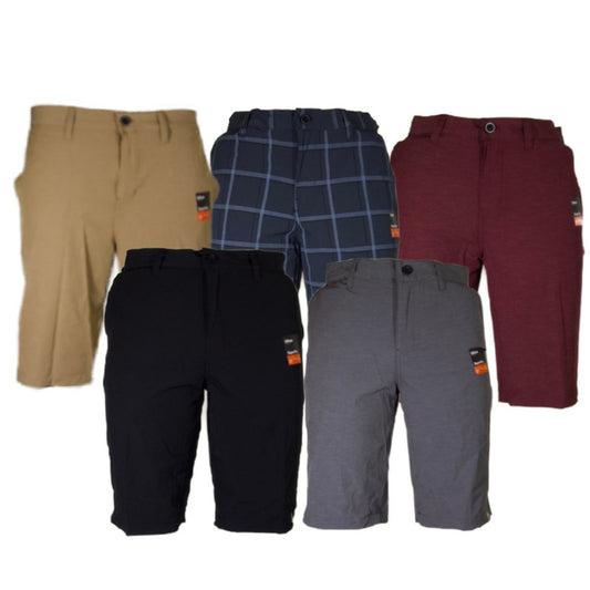 Men's Shorts Lightweight Flat Front Slanted Pockets Belt Loop Casual Bottoms