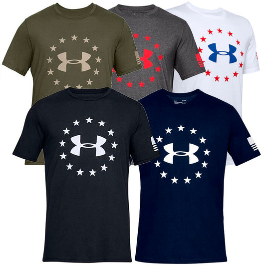 Under Armour Men's Athletic UA Freedom Logo T-Shirt Short Sleeve Tee 1333351