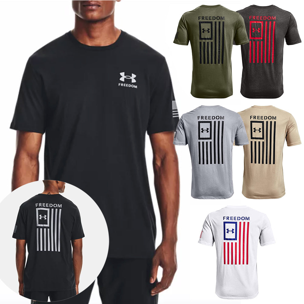 Under Armour Men's T-Shirt UA Freedom Flag Athletic Short Sleeve Tee 1370810