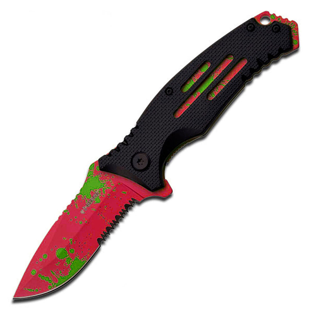 Black / Red / Green Spatter