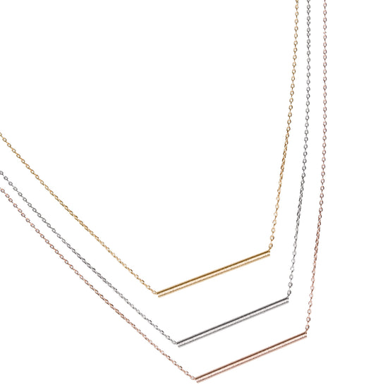 DBFL Must Have Handmade Color Plated Classic Tube Pendant Necklace