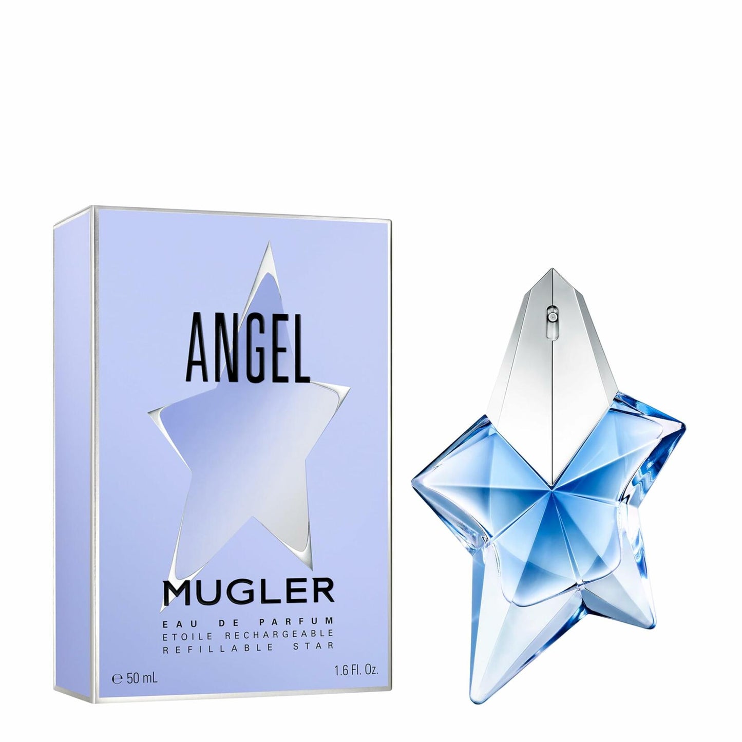 Mugler Angel - Eau de Parfum - Women's Perfume - Ambery & Woody - With Bergamot, Praline, and Patchouli - Long Lasting Fragrance - 1.6 Fl Oz