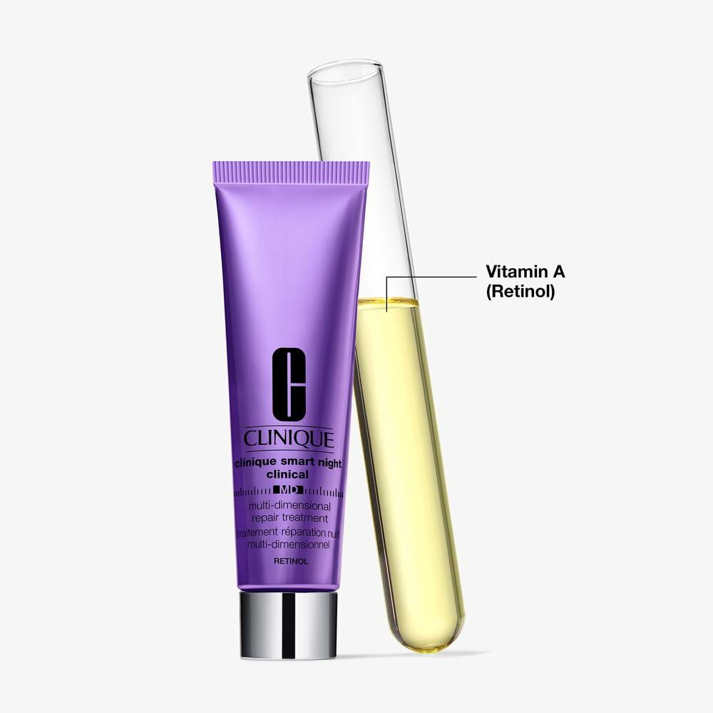 Clinique Smart Night Clinical MD Multi-Dimensional Repair Treatment Retinol | Anti-Aging + Hydrating, 1 Fl Oz