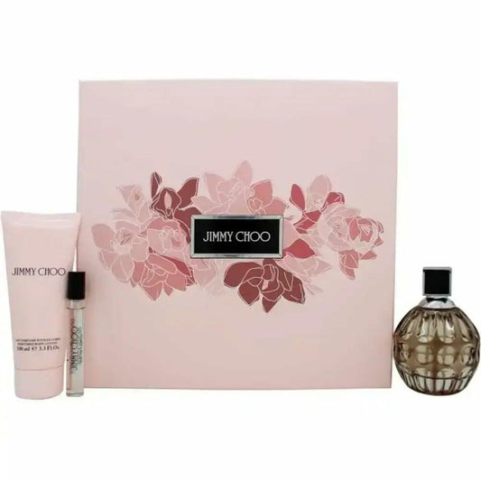 Jimmy Choo Women Eau de Parfum Gift Set, Includes: 3.3 Oz EDP, Mini EDP & Lotion