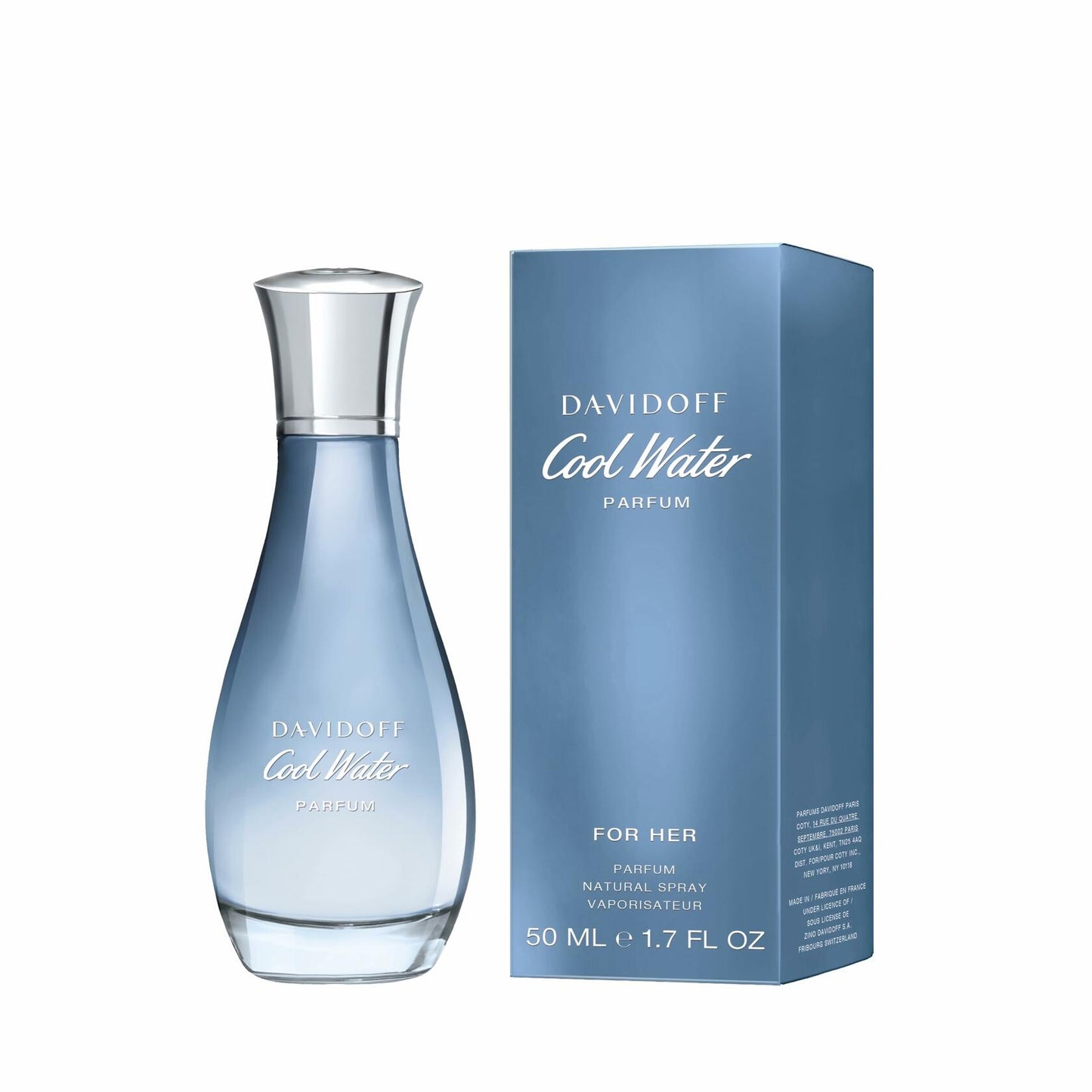 Davidoff Cool Water Parfum – Floral Woody Women's Perfume – With Notes of Rose Absolute, Vetiver & Tonka Bean – Luxury Perfumes for Women – Long Lasting Fragrance