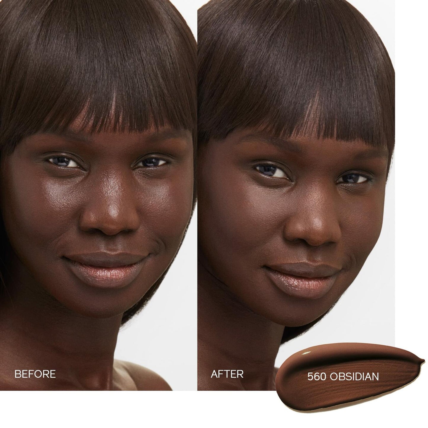 Shiseido Synchro Skin Self-Refreshing Foundation SPF 30, 560 Obsidian - Medium, Buildable Coverage + 24-Hour Wear - Waterproof & Transfer Resistant - Non-Comedogenic