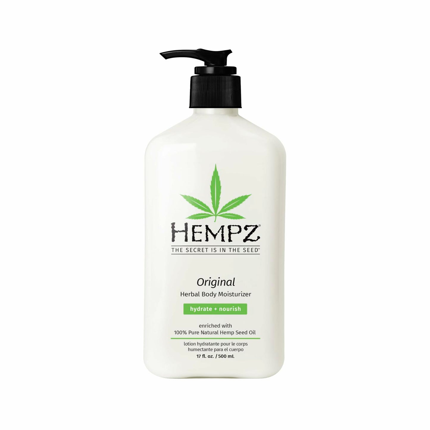 Hempz Herbal Moisturizer, 17-Fluid Ounce (500 ml) (Package may vary)