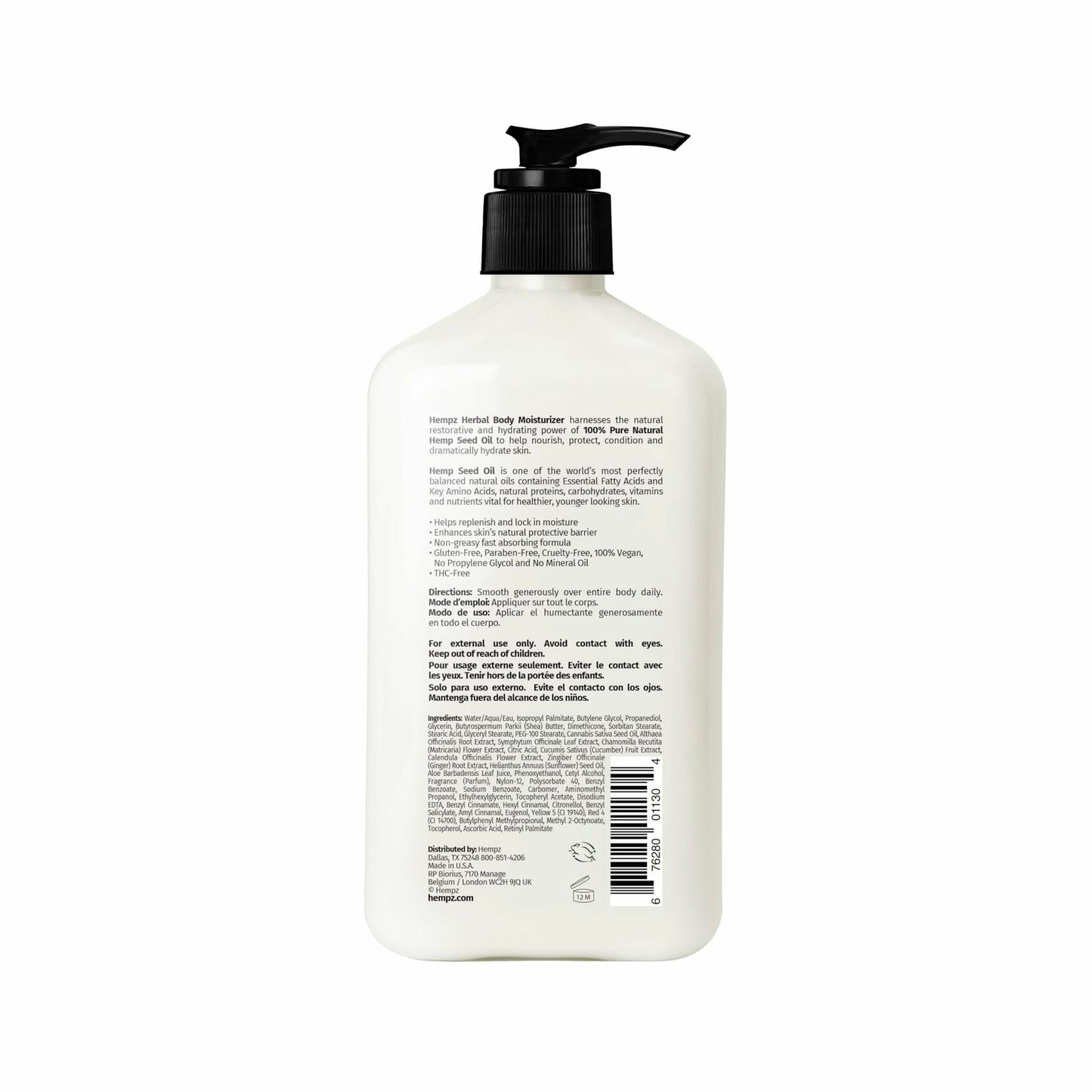 Hempz Herbal Moisturizer, 17-Fluid Ounce (500 ml) (Package may vary)