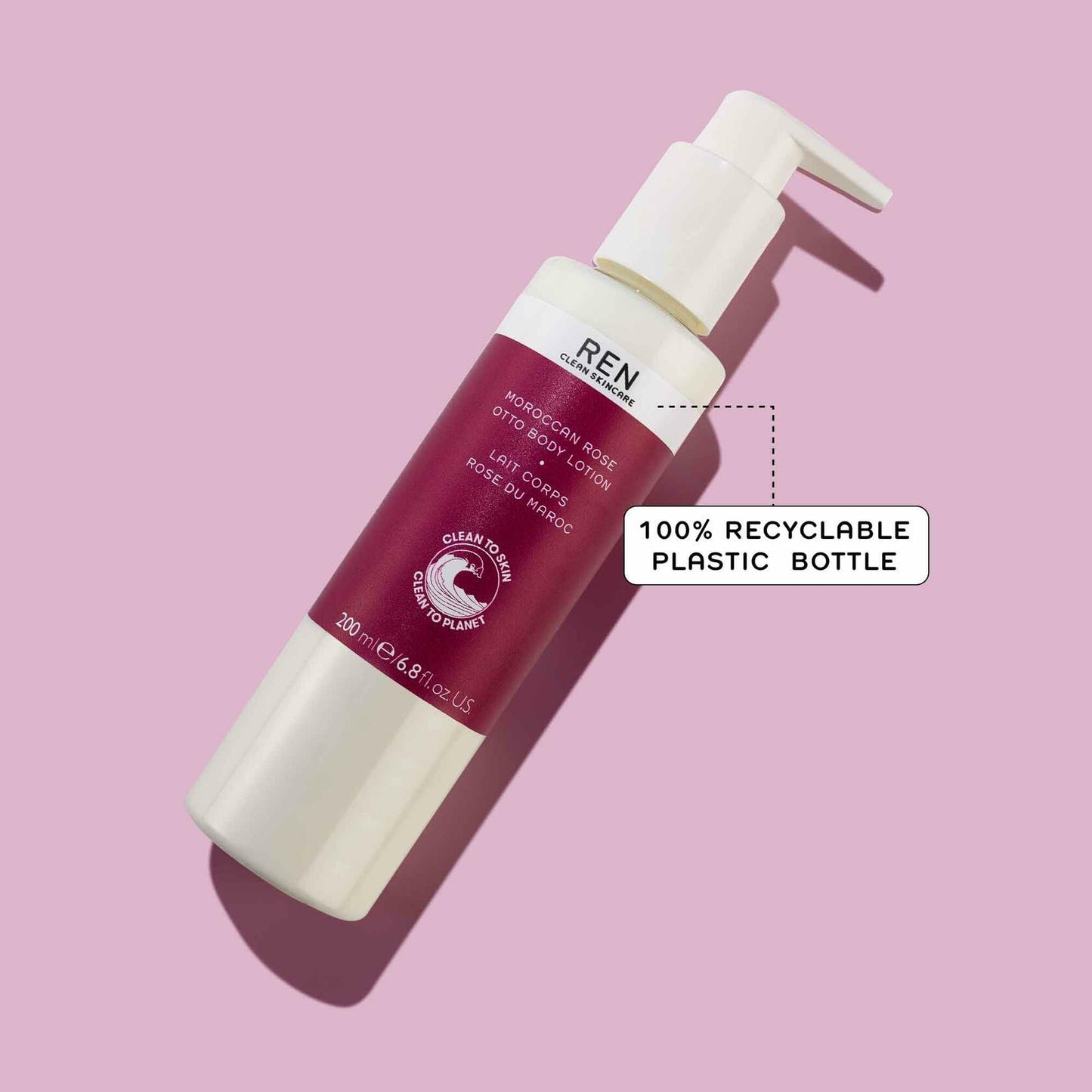 REN Clean Skincare Moroccan Rose Otto Body Cream, 6.8 Fl Oz