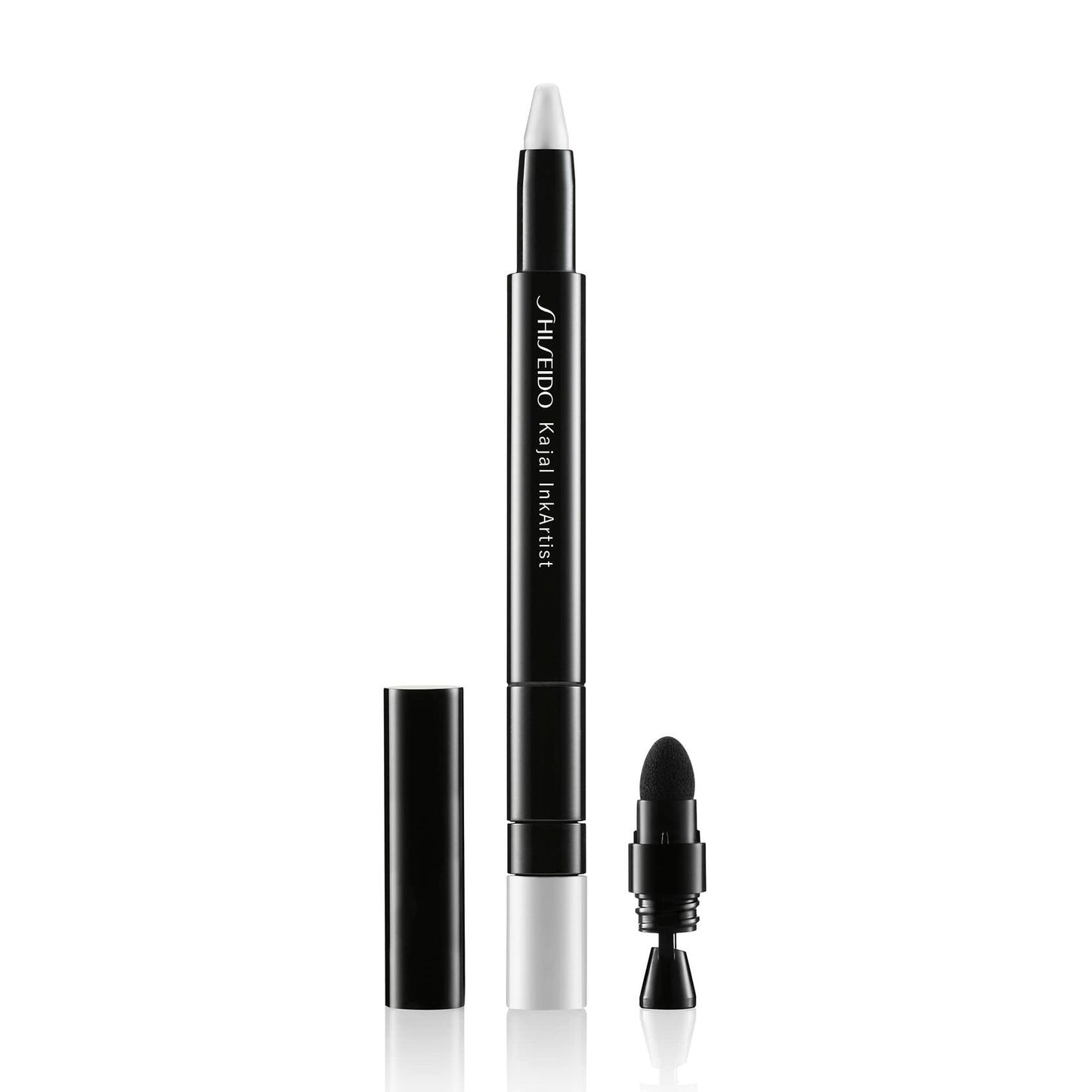 Shiseido Kajal InkArtist, Kabuki White 10-4-in-1 Liner, Kajal, Eyeshadow & Brow Color - Smudge Resistant, Crease Proof & Waterproof - Includes Detachable Sharpener & Built-In Sponge