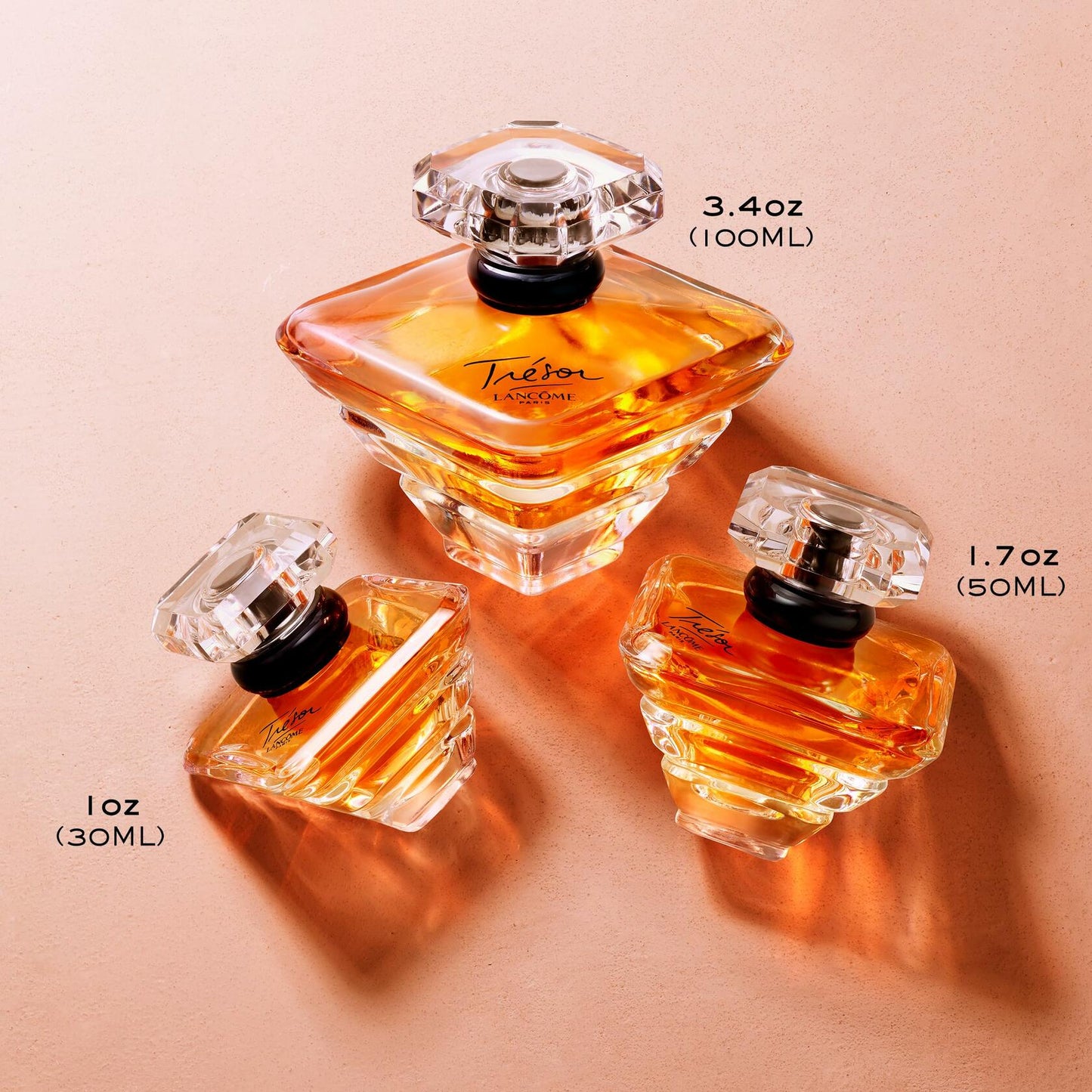 Lancôme Trésor Eau de Parfum - Long Lasting Fragrance with Notes of Rose, Lilac, Peach & Apricot Blossom - Elegant & Romantic Women's Perfume - 1.7 Fl Oz