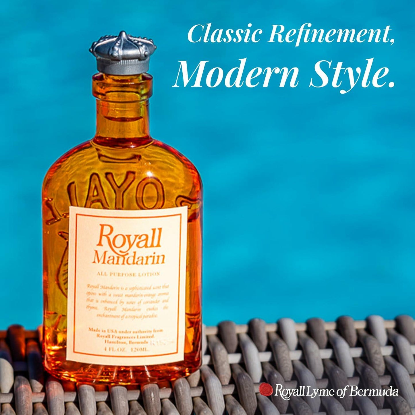 ROYALL MANDARIN, Men's Heritage Eau de Toilette, Bright Citrus Fragrance – 4 oz Spray