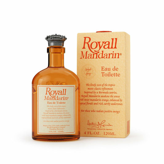 ROYALL MANDARIN, Men's Heritage Eau de Toilette, Bright Citrus Fragrance – 4 oz Spray