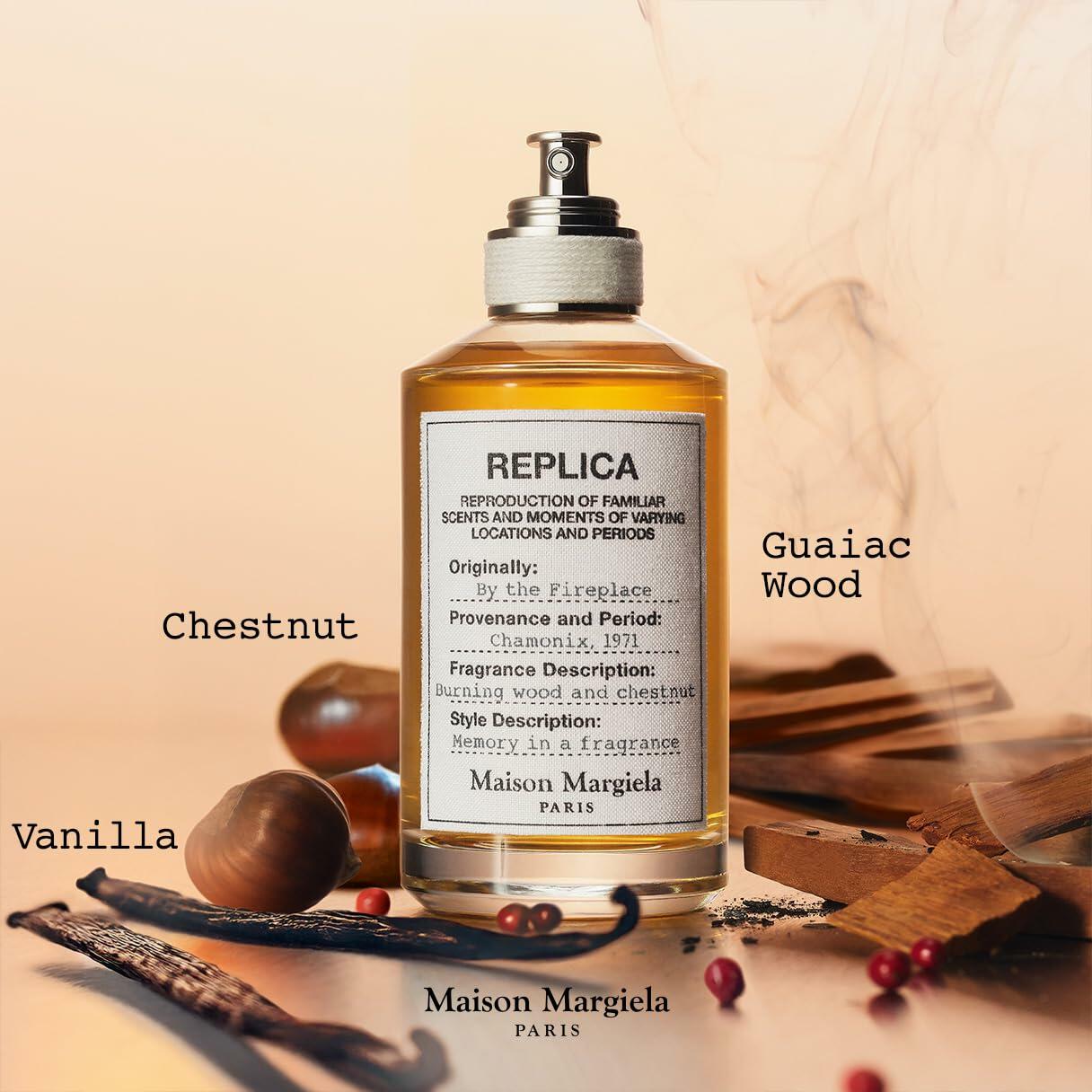 Maison Margiela - Replica - By the Fireplace Eau de Toilette - Warm & Spicy Fragrance - With Chestnut, Wood & Vanilla - 3.4 Fl Oz