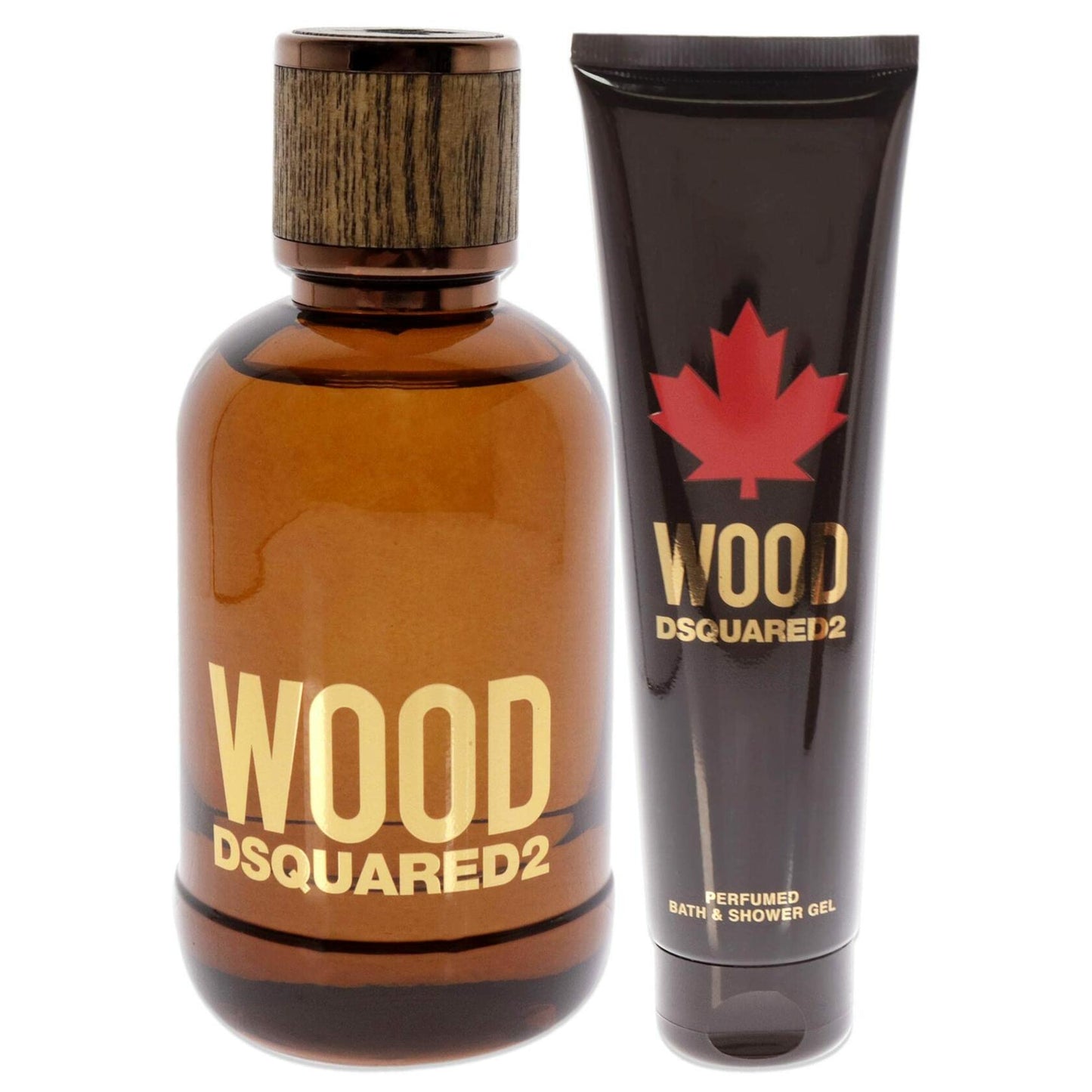 Wood by Dsquared2 for Men - 2 Pc Gift Set 3.4oz EDT Spray, 5.0oz Bath and Shower Gel, Packaging May Vary