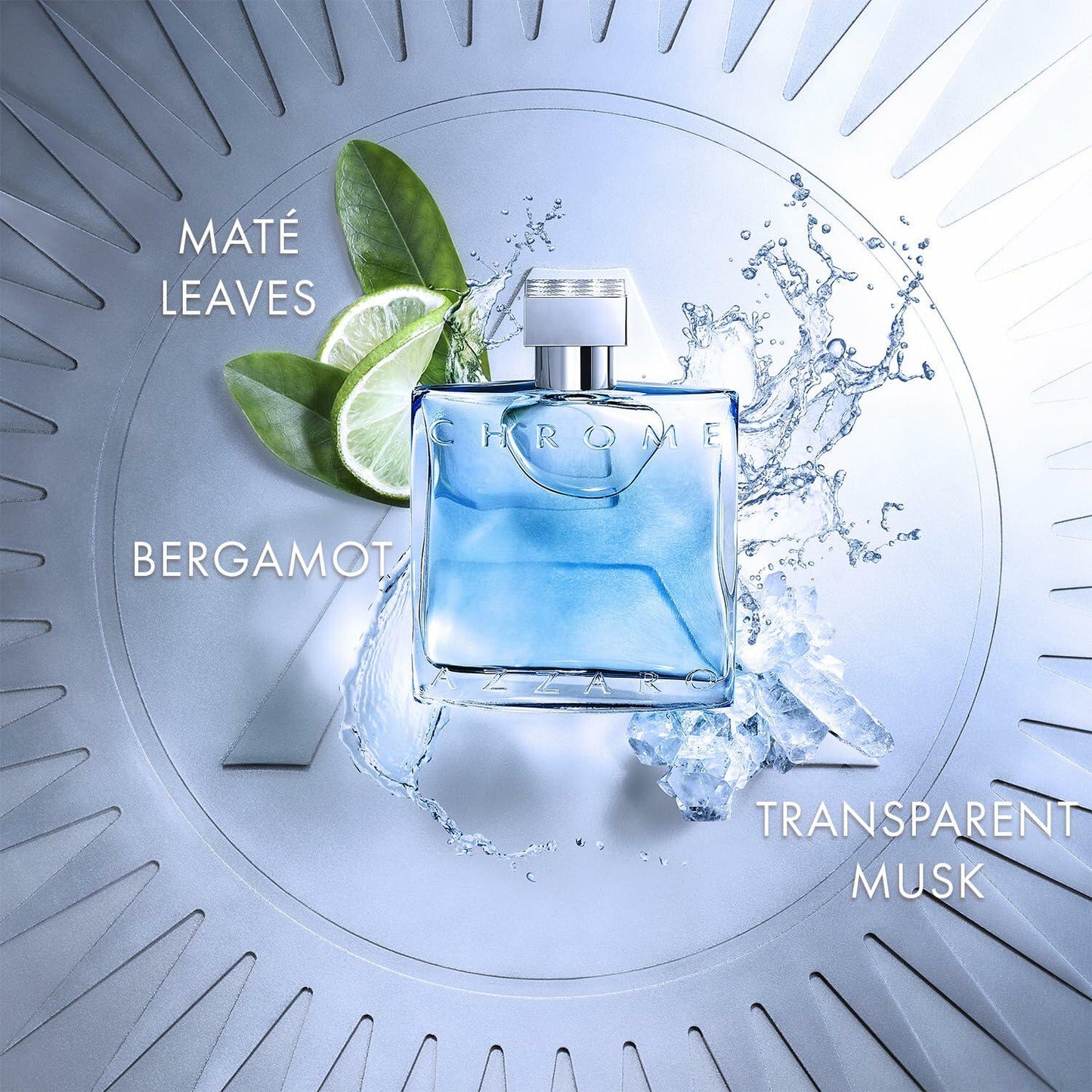 Azzaro Chrome Eau de Toilette - Fresh Mens Cologne Gift Set - 3-Piece Holiday Set Includes Full Size + Travel Size Fragrances + Hair & Body Shampoo – Citrus Aquatic Cologne for Men - Lasting Wear