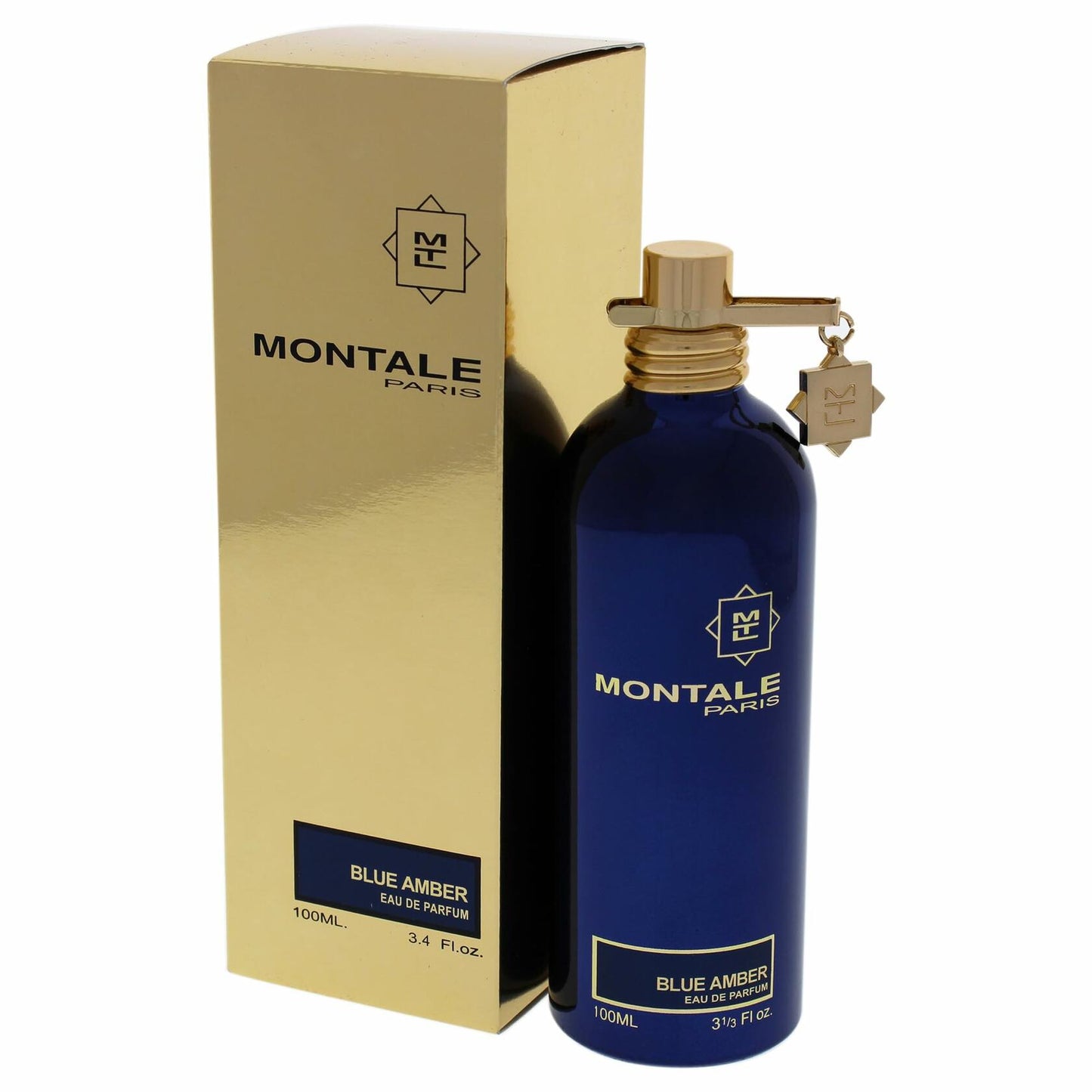 MONTALE Blue Amber Eau de Parfum Spray, 3.3 Fl Oz