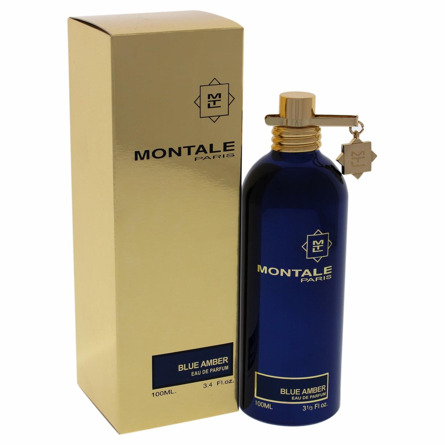 MONTALE Blue Amber Eau de Parfum Spray, 3.3 Fl Oz