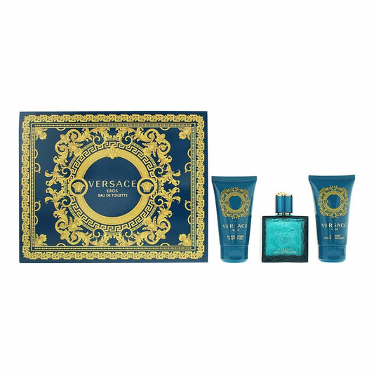 Versace Eros Men 1.7 Oz EDT + 1.7 Oz Gel + 1.7 Oz Asb
