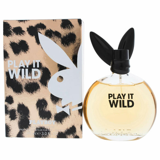 Playboy Play It Wild Eau de Toilette Spray for Men, Multi, Oriental Vanilla Fragrance, 3.4 Fl Oz
