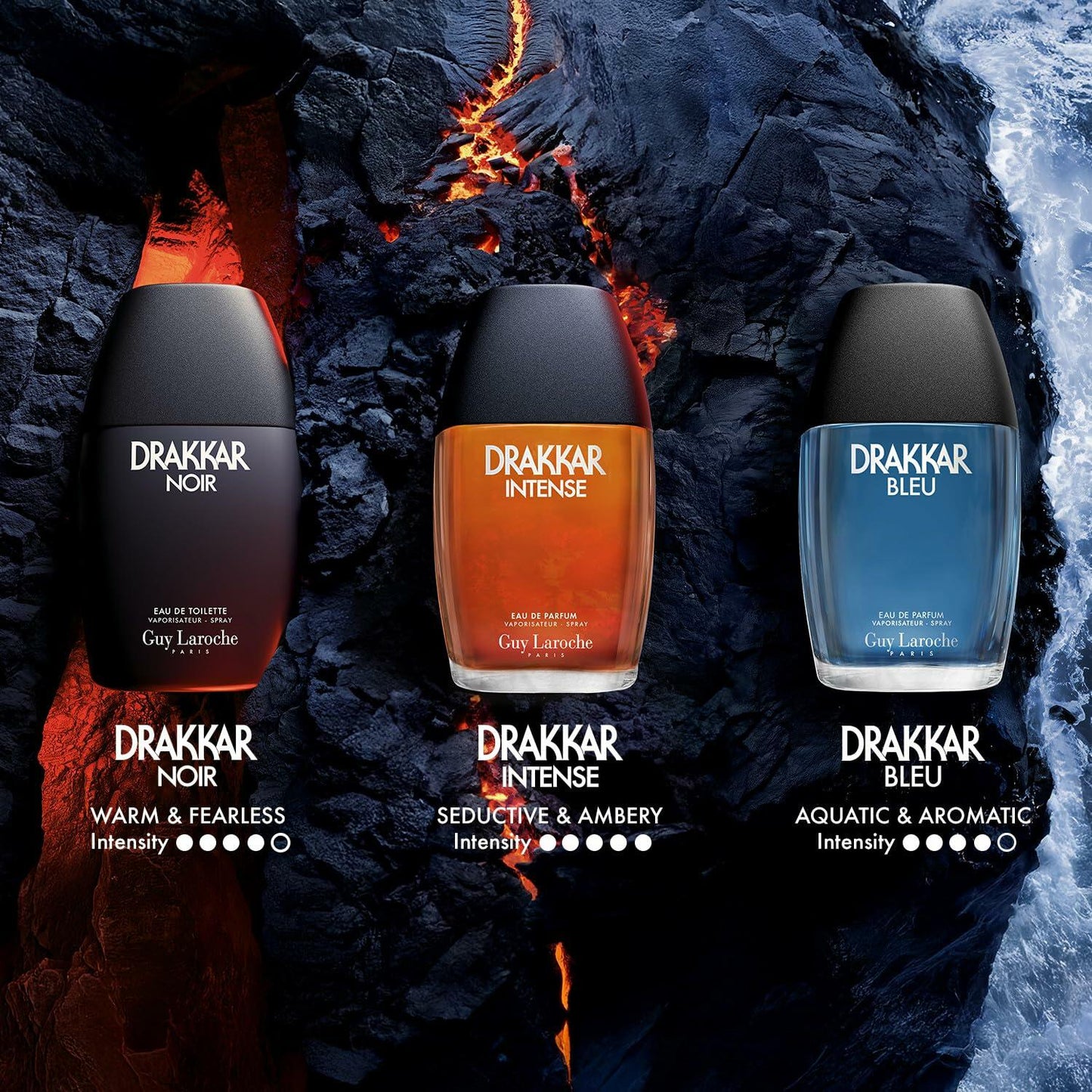 DRAKKAR NOIR INTENSE/GUY LAROCHE EDP SPRAY 3.3 OZ (100 ML) (M)