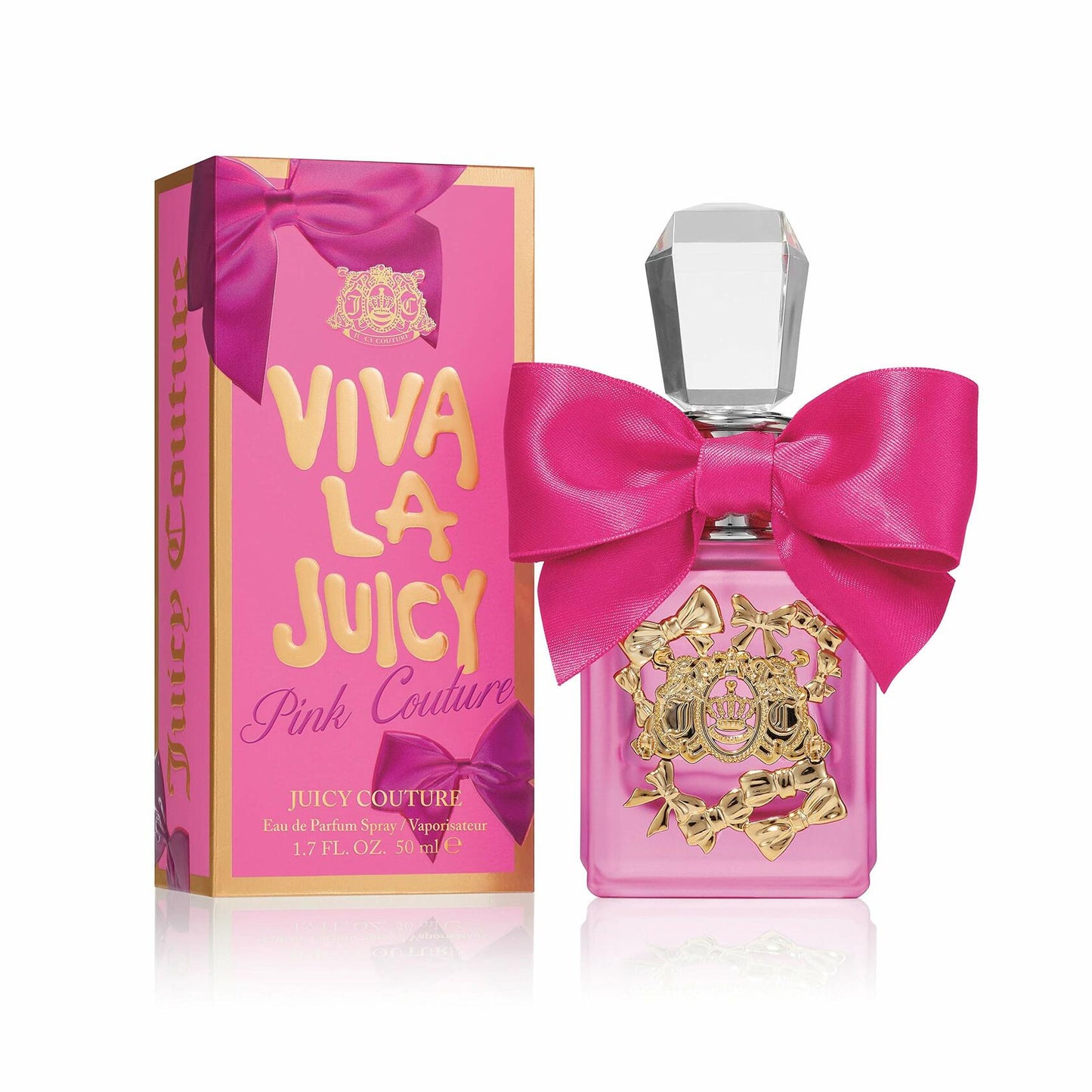 Juicy Couture Viva La Juicy Pink Couture Eau de Parfum Spray, Perfume for Women, 1.7 Fl Oz