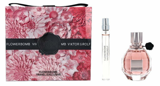 Viktor and Rolf Flowerbomb Women 1.7oz EDP Spray,10ml EDP Spray 2 Pc Gift Set