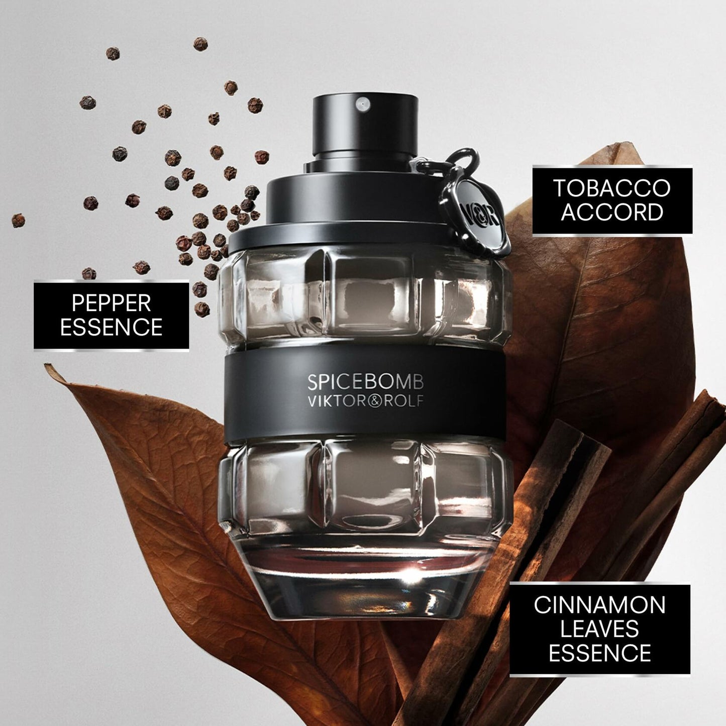 Viktor&Rolf - Spicebomb Eau de Toilette - Woody & Spicy - Cologne for Men - With Notes of Citrus & Tobacco - 3.04 Fl Oz