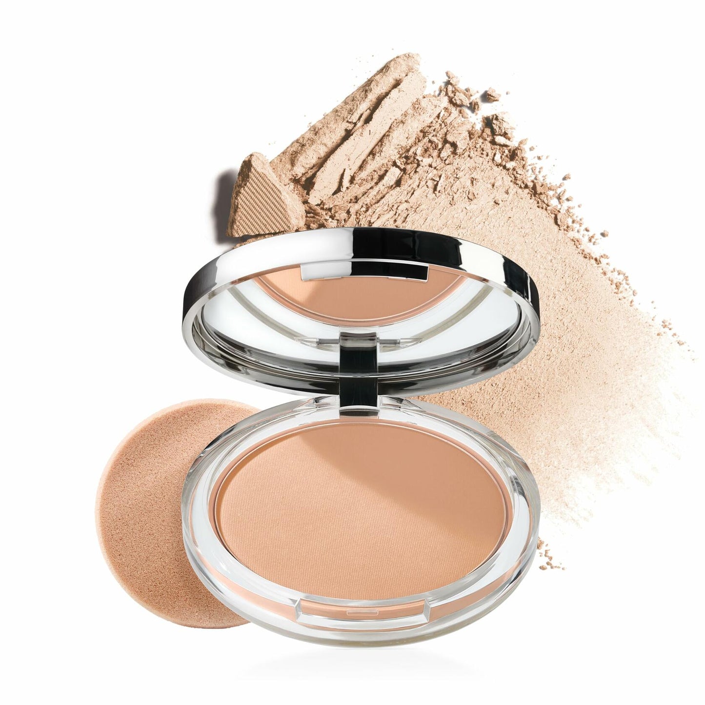 Clinique Stay-Matte Sheer Pressed Powder For Oily Skin Types | Sheer Coverage + Matte Finish | Minimizes Shine, Stay Beige
