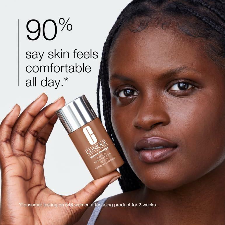 Clinique Even Better Makeup Liquid Foundation SPF 15 With Vitamin C For Dry + Oily Combination Skin Types | Medium Coverage + Natural Finish | Evens Skin Tone + Reduces Dark Spots, Ginger