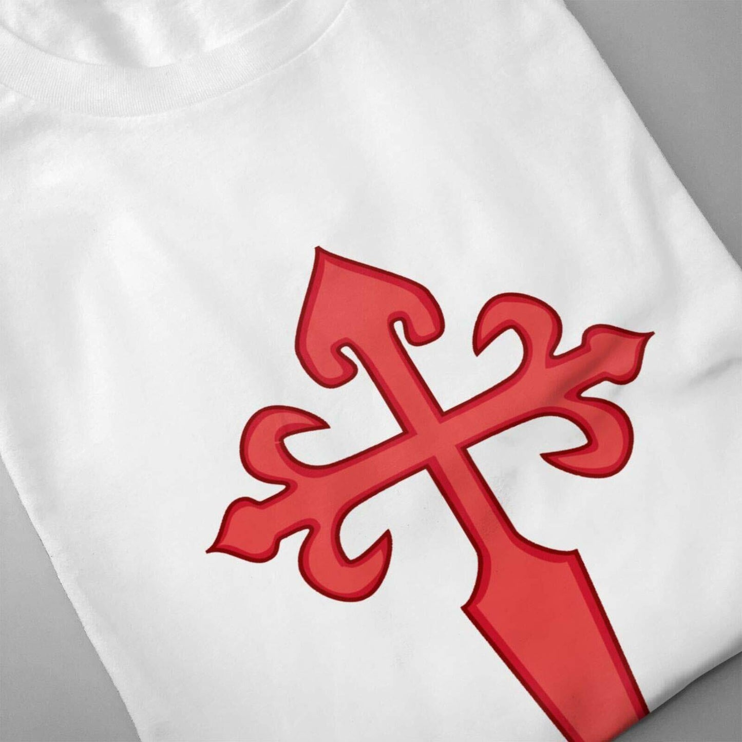 GTUGHDK Templar Knights Medieval Shield T-Shirts Casual Comfortable Shirts Sports T-Shirt White