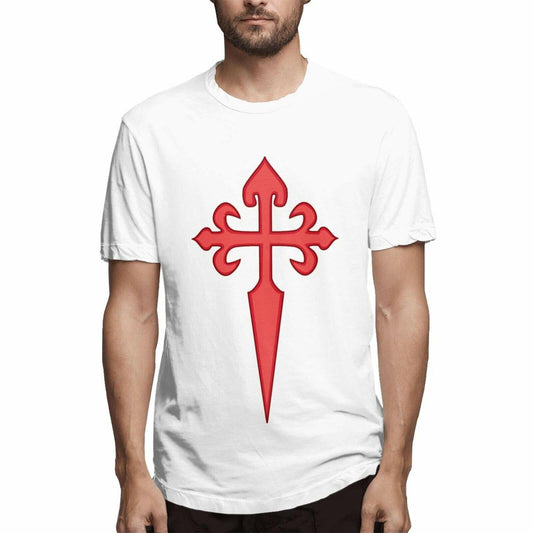 GTUGHDK Templar Knights Medieval Shield T-Shirts Casual Comfortable Shirts Sports T-Shirt White