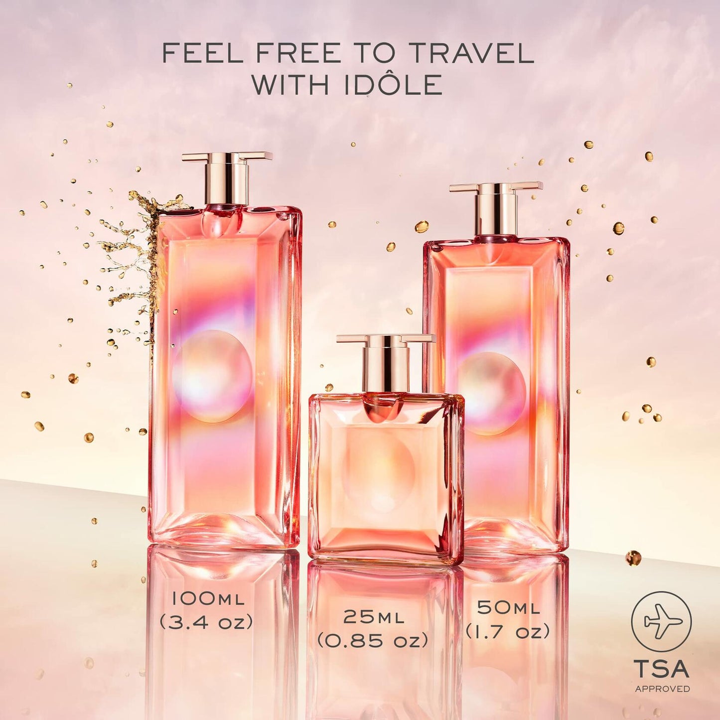 Lancôme Idôle Nectar Eau de Parfum - Long Lasting Fragrance with Notes of Bright Florals & Warm Vanilla - Sweet & Floral Women's Perfume - 3.4 Fl Oz