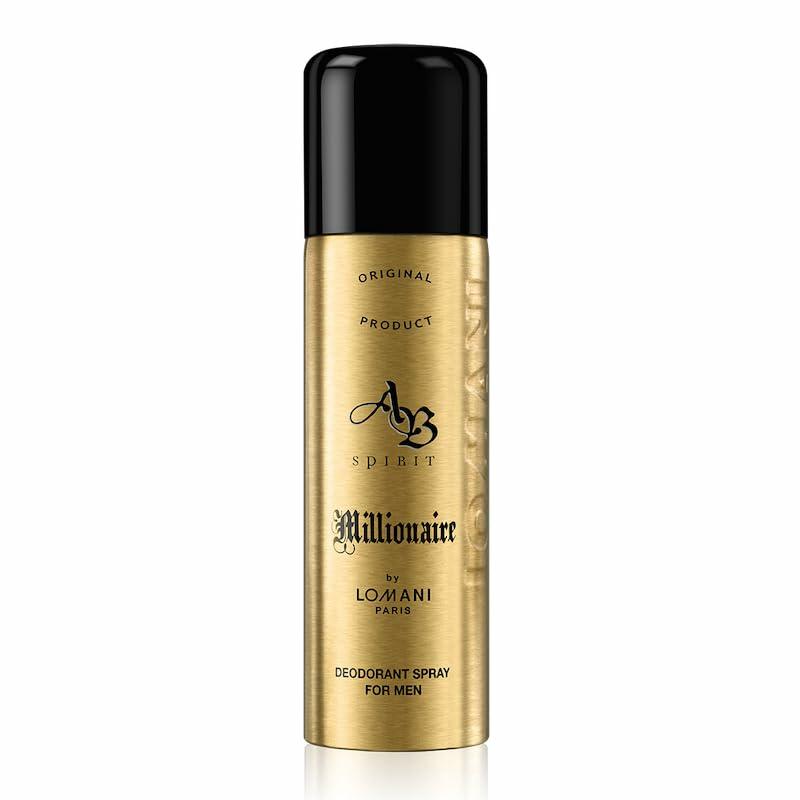 AB Spirit Millionaire by Lomani for Men - 2 Pc Gift Set 3.4oz EDP Spray, 3.4oz Body Lotion