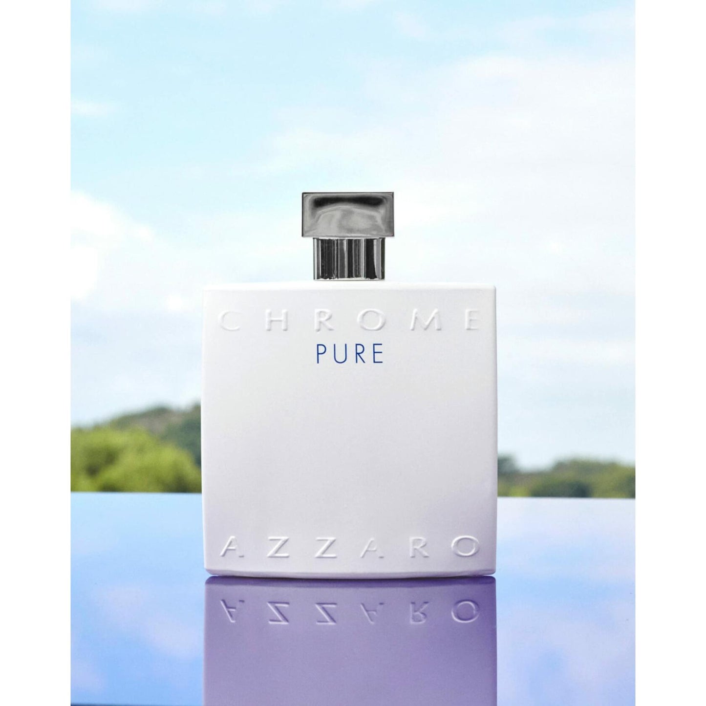 Azzaro Chrome Pure Eau de Toilette - Mens Cologne - Citrus, Oriental & Woody Fragrance, 3.4 Fl Oz