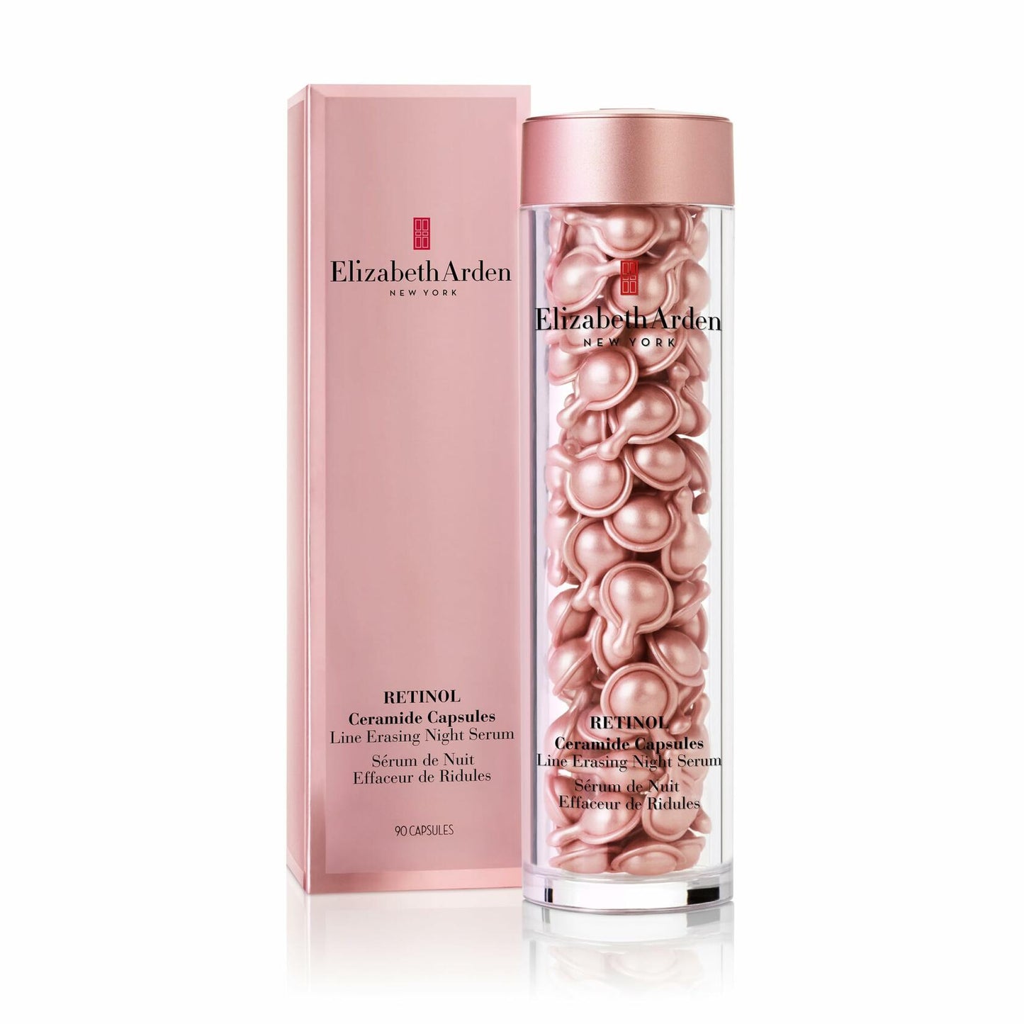 Elizabeth Arden Retinol Ceramide Capsules Line Erasing Night Serum, Anti-Aging Serum for Fine Lines and Wrinkles, Suitable for All Skin Types, 90 pc