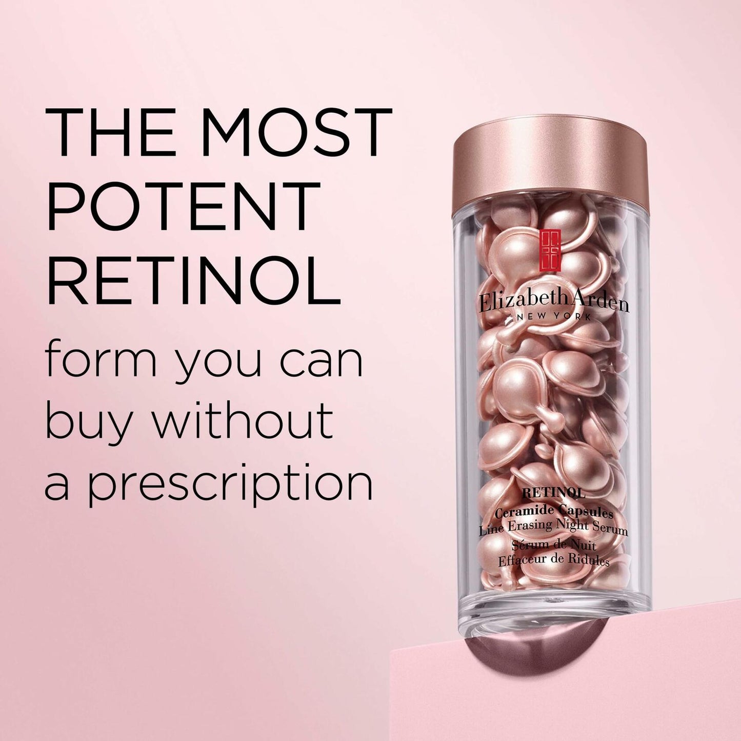 Elizabeth Arden Retinol Ceramide Capsules Line Erasing Night Serum, Anti-Aging Serum for Fine Lines and Wrinkles, Suitable for All Skin Types, 90 pc